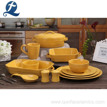 High quality household tableware custom stoneware dinner set
